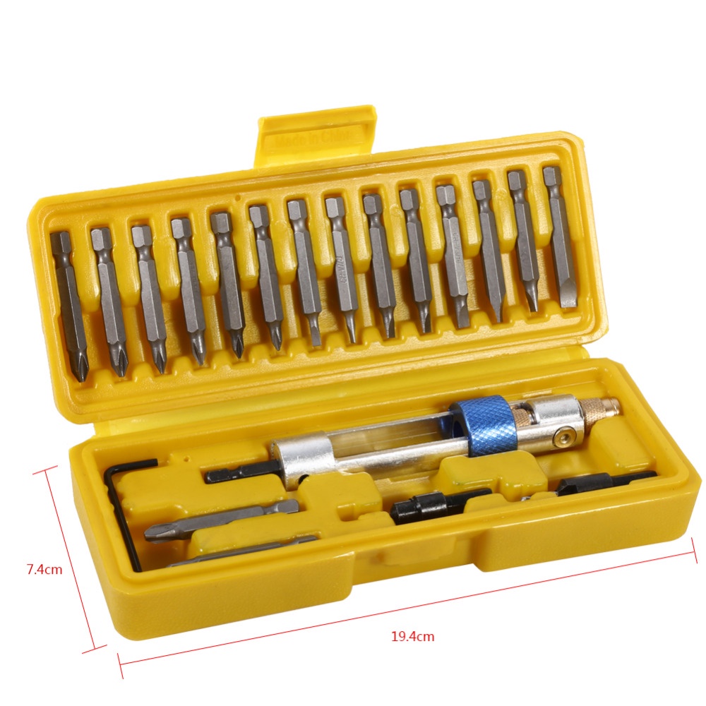 Taffware 2 in 1 Bor Tangan Manual dengan Obeng Set - XF00110 - Yellow