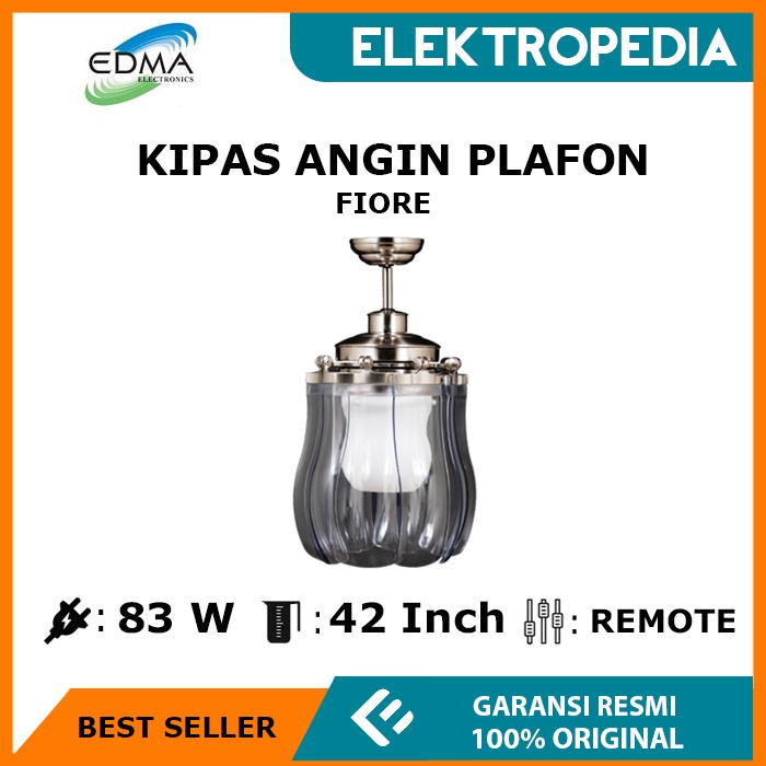 MT EDMA - EDMA Kipas Angin Lampu Decorative 42in Fiore BN