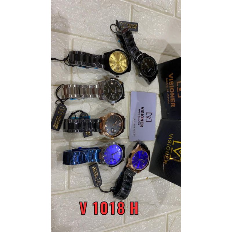 jam tangan visioner,rantai stainles,free topi keren