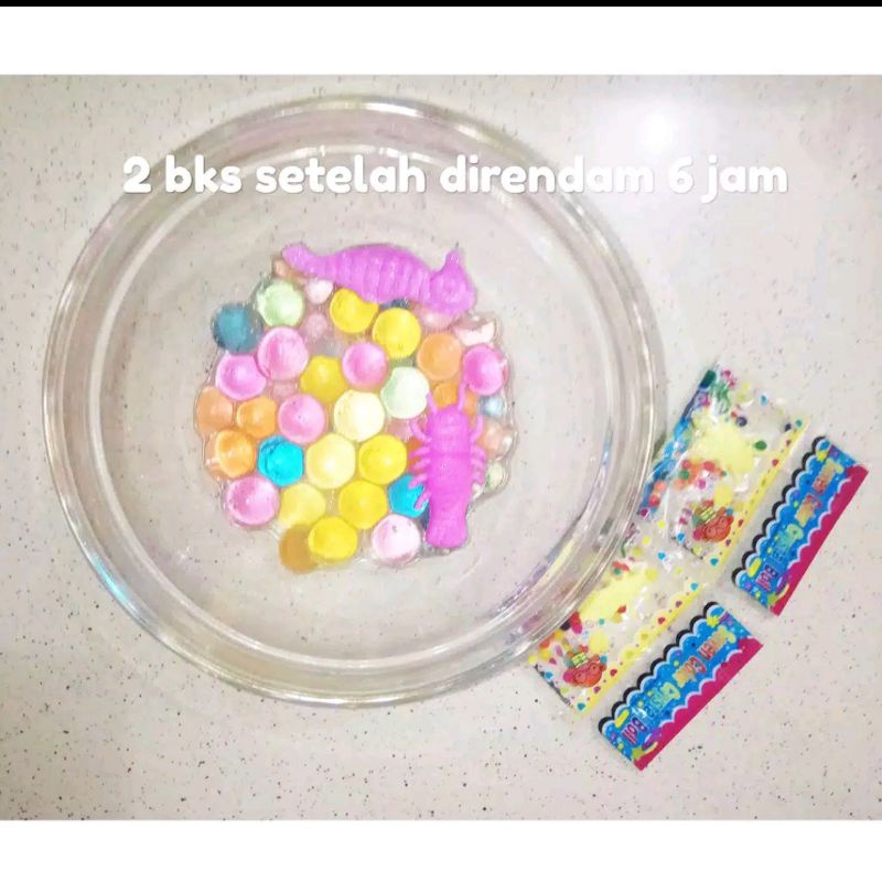 Mainan Anak Water Beads/ Crystal Beads Warna-warni