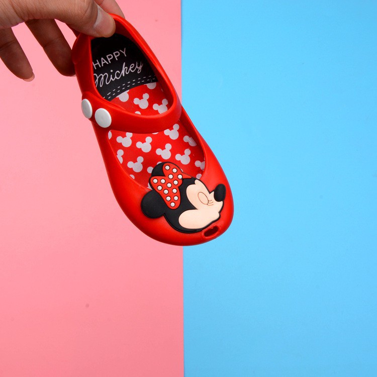 Sepatu Jelly Mickey Mouse Anak Perempuan Lucu Anti Slip