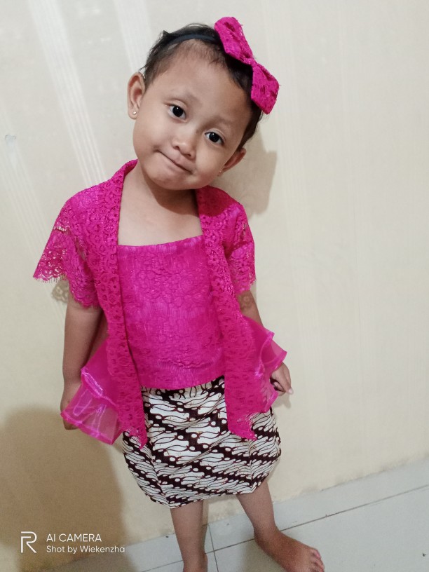 Kebaya Brokat Organza | Kebaya Batik Anak | Kebaya Brokat Anak