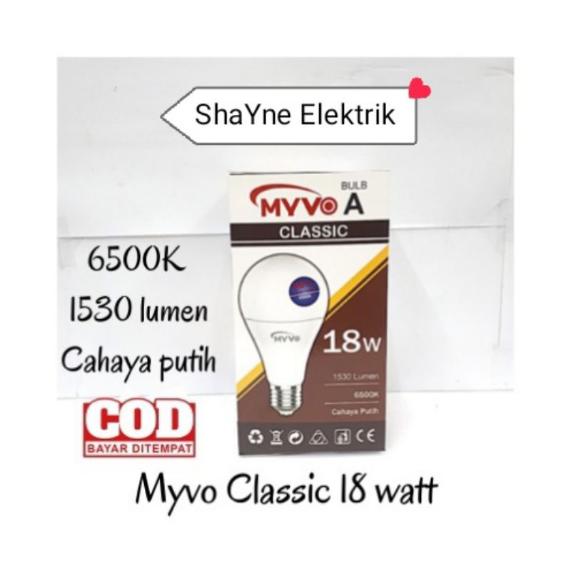 Lampu LED Bohlam MYVO CLASSIC 18 Watt Termurah