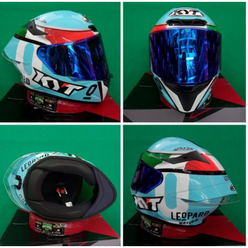 HELM KYT TT COURSE DALLA PORTA + VISOR IRIDIUM + SPOILER 3D