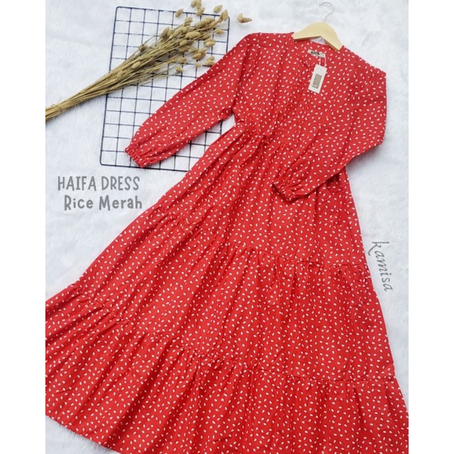 Haifa Dress by Kamisa Homedress Dailydress Baju Gamis