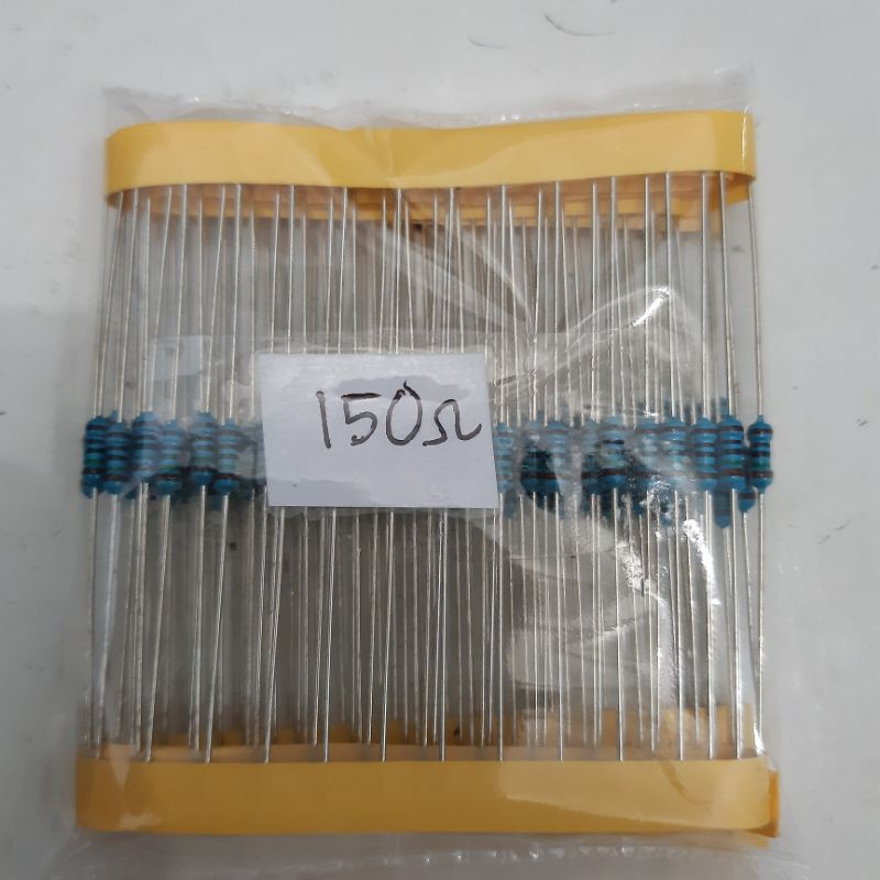 Resistor 150 ohm 1/4W metal film taiwan 100biji