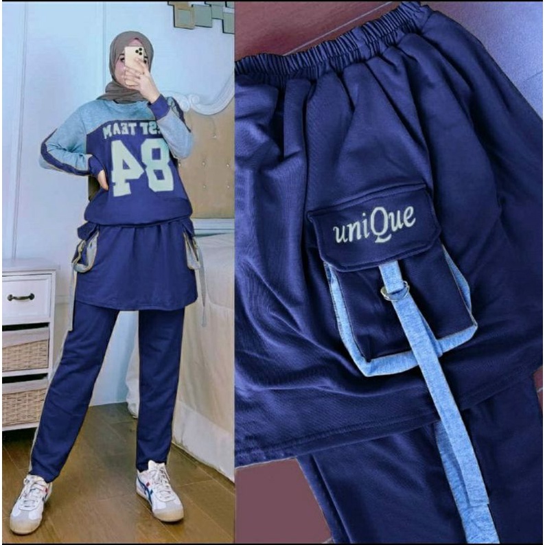 ( set olahraga BAHAN BABYTERRY)  baju olahraga wanita muslim muslimah set pakaian sport  jumbo seped