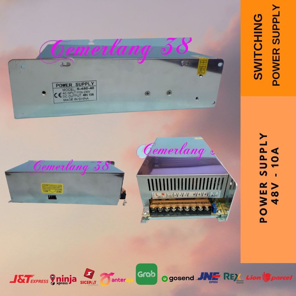 PI - 10A 48V Switching Power Supply / Switching Adaptor Jaring 48V 10A