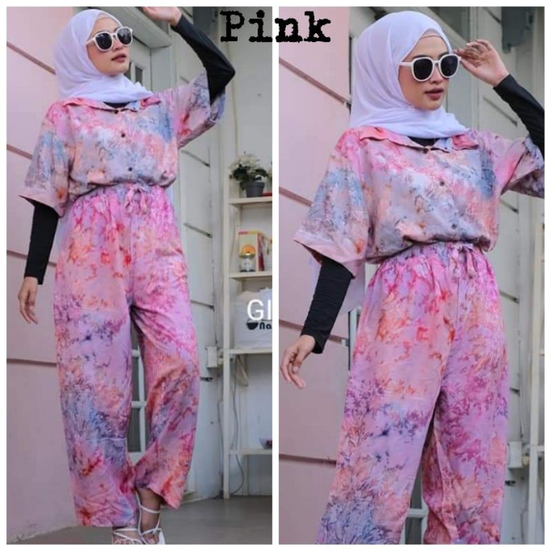 Setelan Candy Candy Lengan Pendek Pajamas