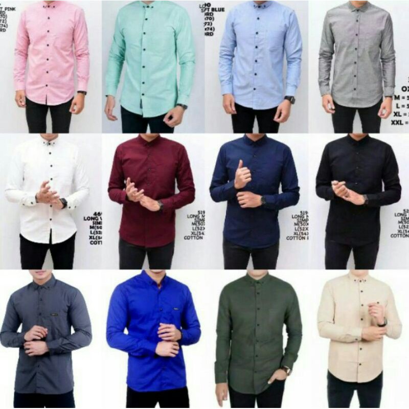 KEMEJA POLOS COWOK PRIA MUDA DEWASA KEKINIAN