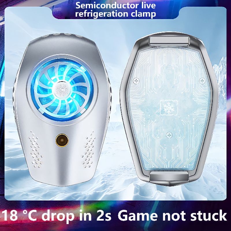 Funcooler K3 Mobile Phone Fan Cooler Radiator Pendingin HP Colorful RGB Light Cooling Fan Gaming