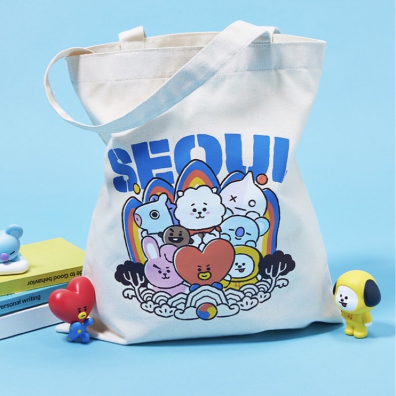 BT21 ECO BAG CITY EDITION SEOUL TAS BT21 TOTE BAG LINE FRIENDS