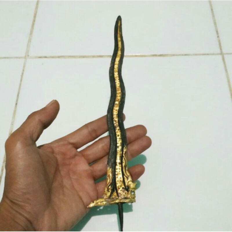 Keris Naga Raja Nogo Rojo Kinatah Kuningan Kecil