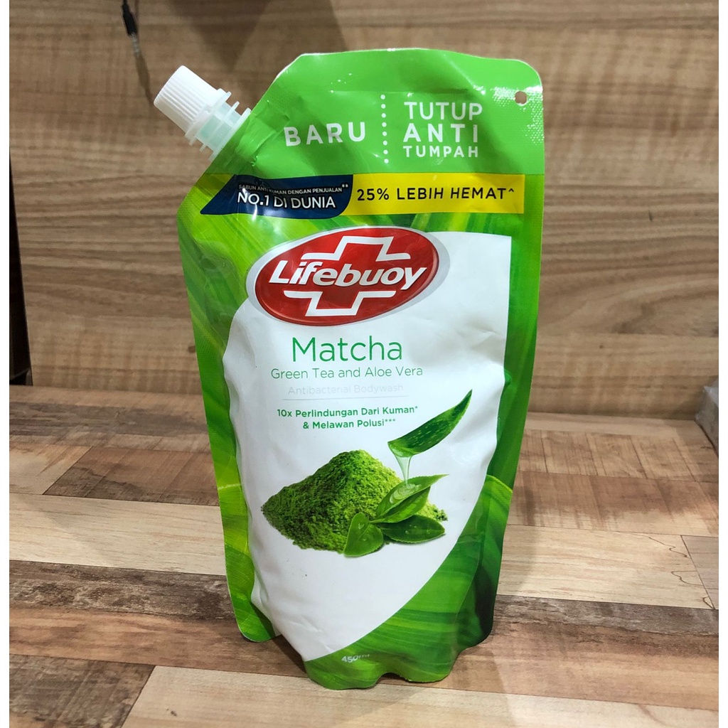 Lifebuoy Antibacterial Bodywash Matcha 450ml Refill