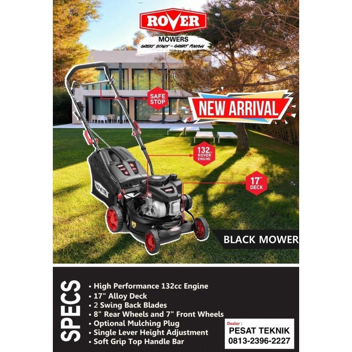 Mesin Potong Rumput Dorong Rover Black Mower
