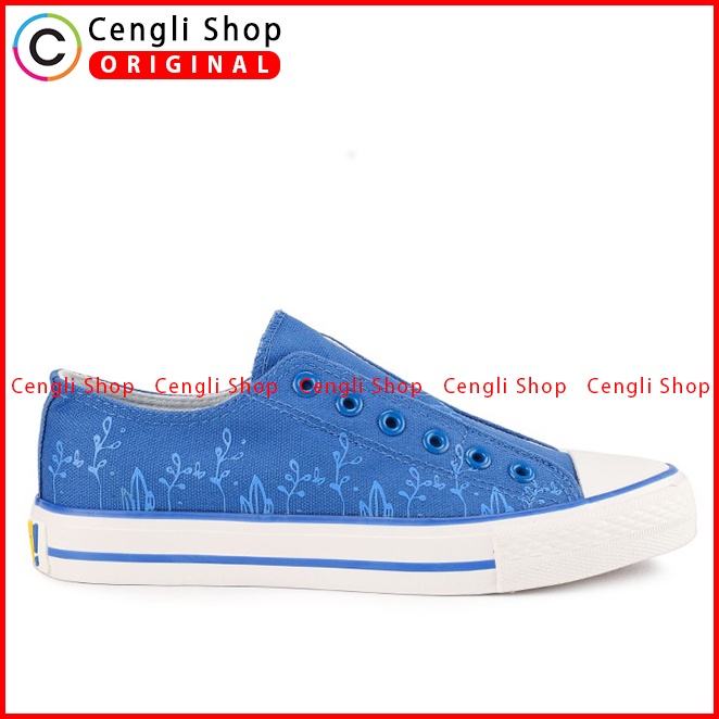 SEPATU SNEAKER WANITA HUSH PUPPIES ORIGINAL CASUAL BRANDED BLUE HW85