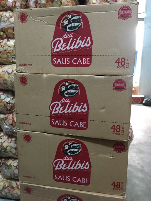 Saus sambal belibis 135ml 48 botol / saus cabe dua belibis 48 botol / Saus sambal botol belibis 135