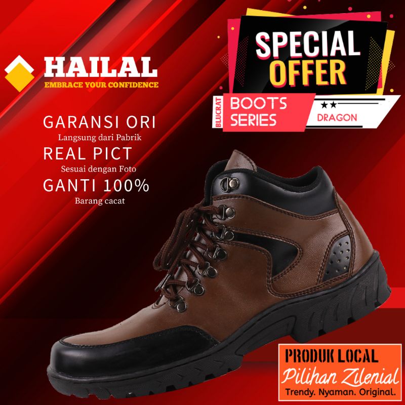 Sepatu Boots Safety Pria Pendek Kerja Original DRG