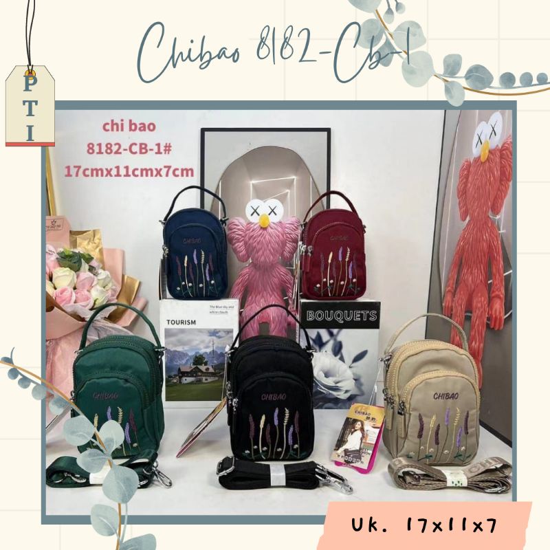 Best seller Tas Selempang Chibao bahan ab bordir 8182