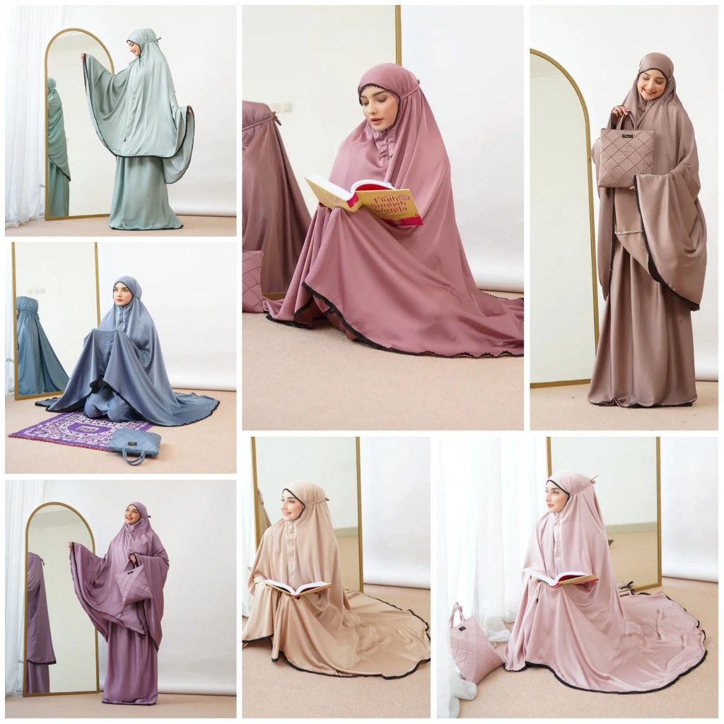 ARMANY SAPHIRE PRAYER SET//ARMANY SILK//MUKENA//ARMII.ID