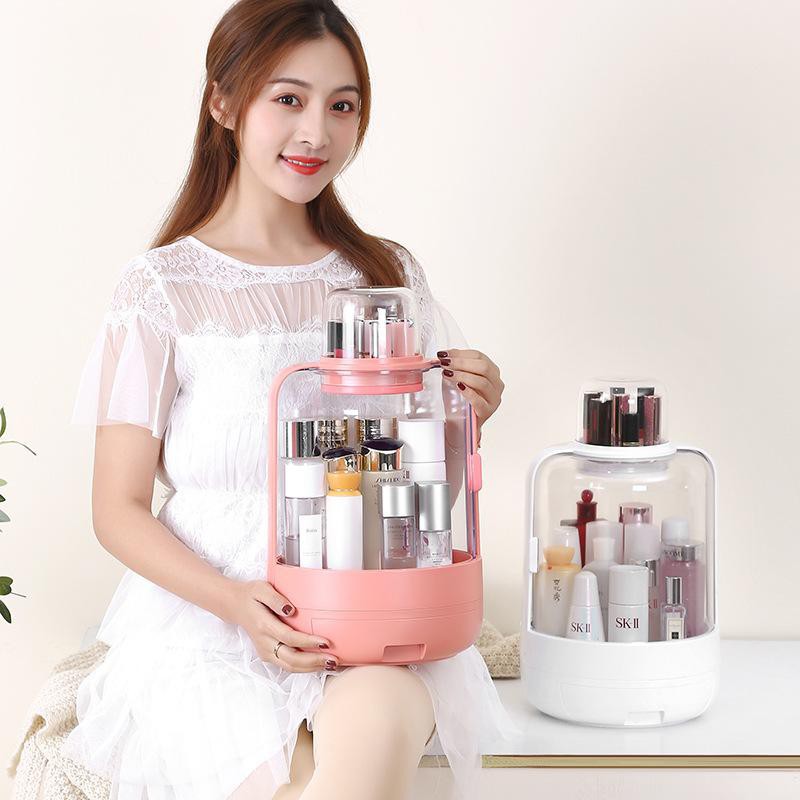 KOTAK MAKE UP / TEMPAT PENYIMPANAN ALAT MAKE UP SERBAGUNA / DENGAN KACA DAN LAMPU LED