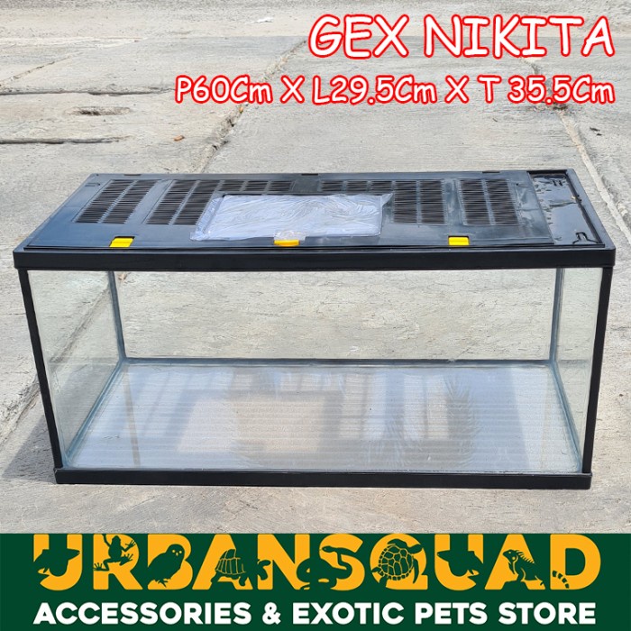 [[BISA COD]] ORIGINAL GEX NIKITA P60Cm X L29.5Cm X T 35.5Cm EXOTERRA REPTIZOO AQUARIUM KURA - 60X29.
