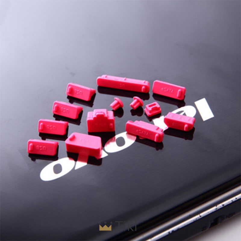 13pcs/set Silikon Elastis Anti Debu Pelindung Port Laptop Notebook Komputer | TiKi-3