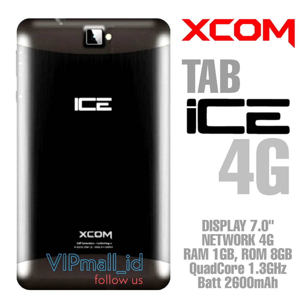 TABLET MURAH XCOM ICE 4G - LAYAR 7" RAM 1GB ROM 8GB - XCOM TABLET - TABLET 4G MURAH