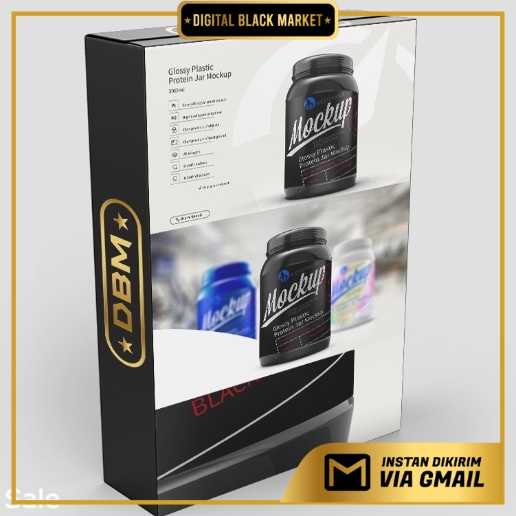 Plastic Protein Jar 2 Mock-Ups Files - Adobe Photoshop