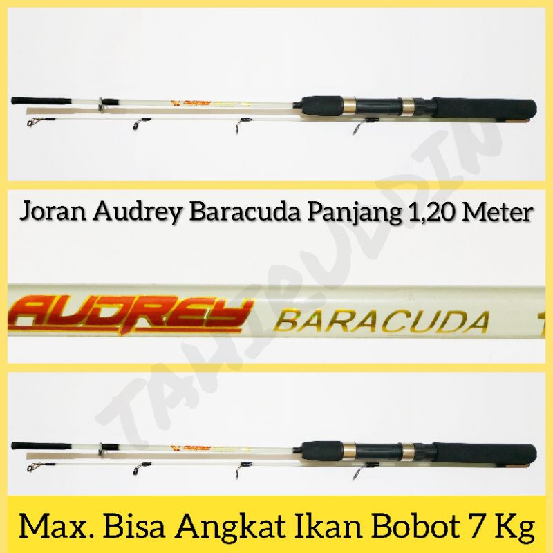 Joran Fiber Glass Transparan Audrey Baracuda/Eagle Hawk/molucan/shine panjang 120cm 135cm 150cm Kekuatan 6kg