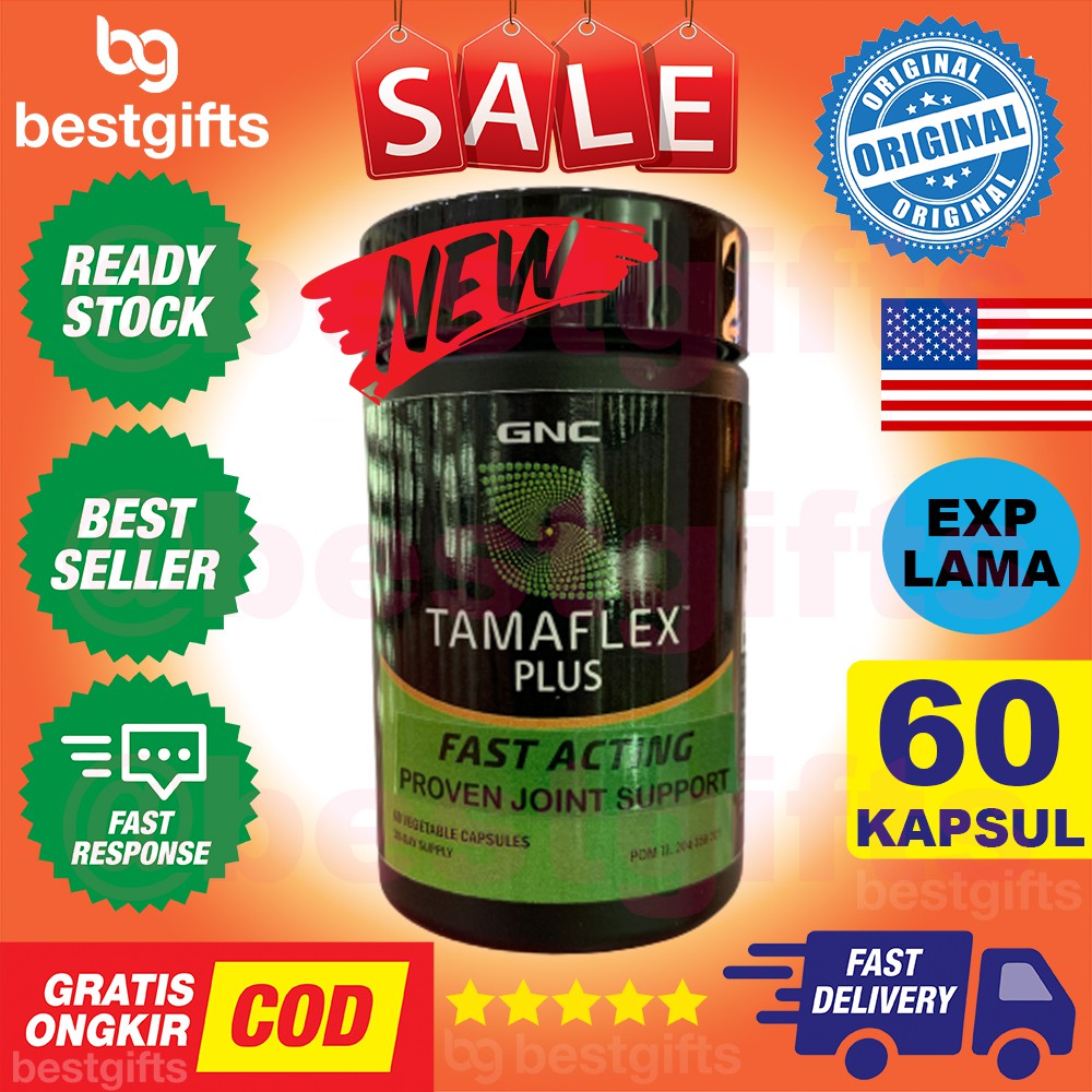 GNC TAMAFLEX PLUS FAST ACTING PROVEN JOINT SUPPORT NYERI SENDI TULANG KAKU PERSENDIAN 60 KAPSUL