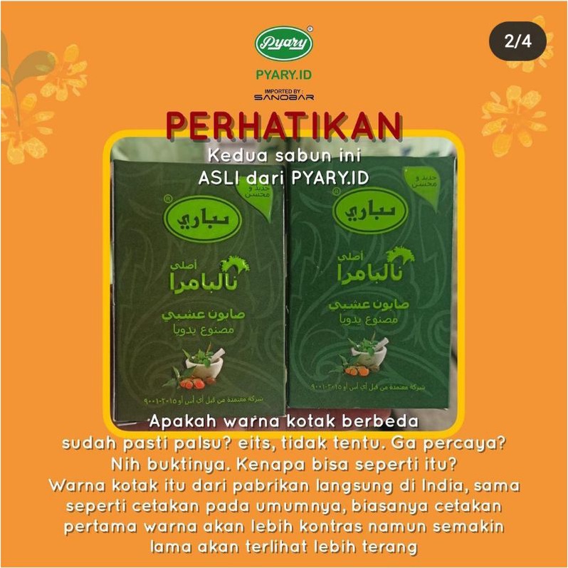 READY STOCK!! [BPOM RESMI] Sabun Arab PYARY Nalpamara Soap 100% Original DISTRIBUTOR RESMI