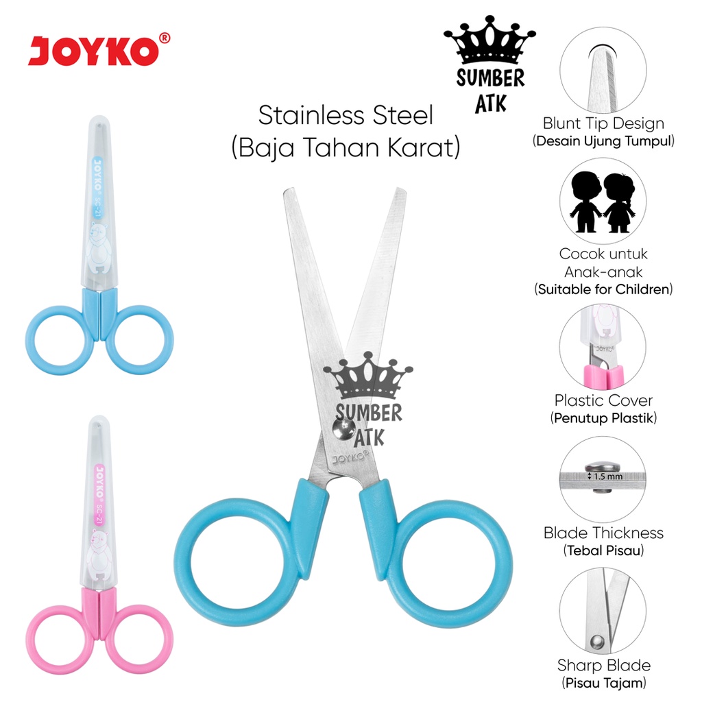 

Gunting Scissors Joyko SC-21 Gunting kecil buat anak-anak