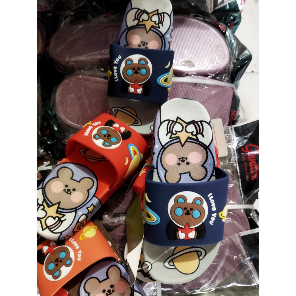 Sandal Selop Anak perempuan Karakter balance termurah 009-s2 24-35/ sandal anak kekinian /sadal bt21 bts