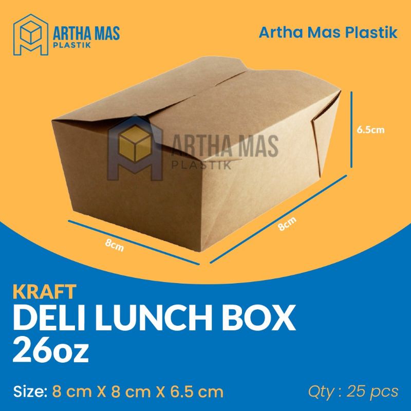 KRAFT DELI FOOD BOX / Food Pail  26oz Qty 25PCS