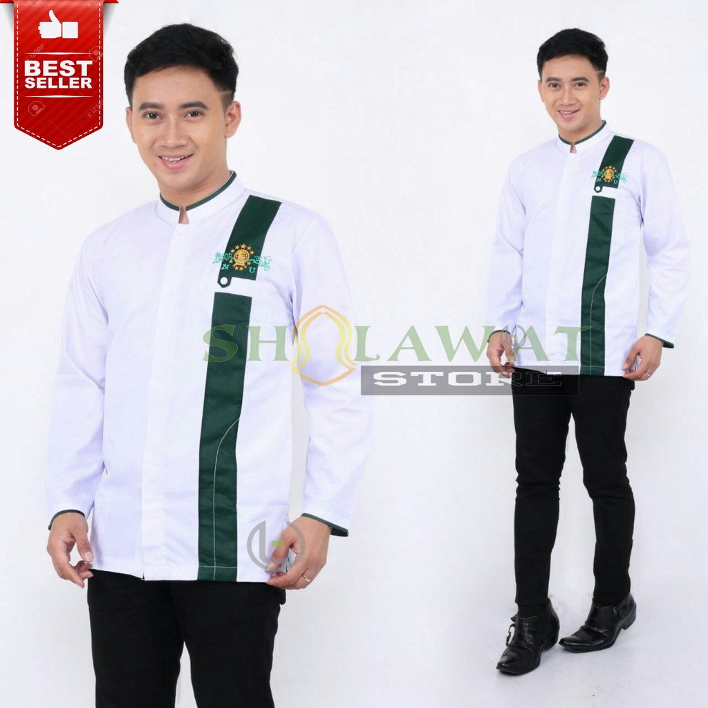 Koko NU Nahdlatul Ulama Pria Dewasa / Baju NU Nahdlatul Ulama / Koko NU / Baju Koko NU / Koko NU Len