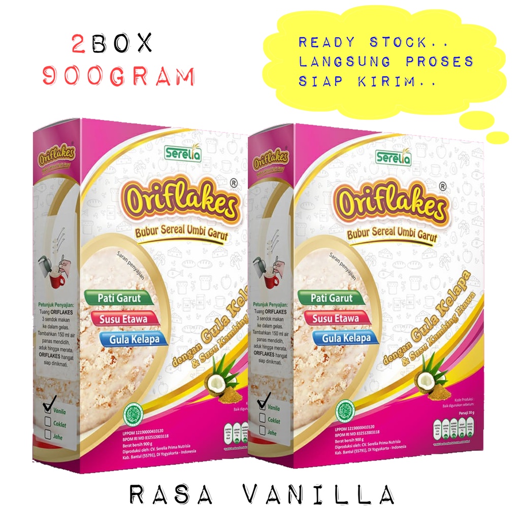 

PROMO 900 gram 2 Box - Oriflakes Sereal Umbi Garut