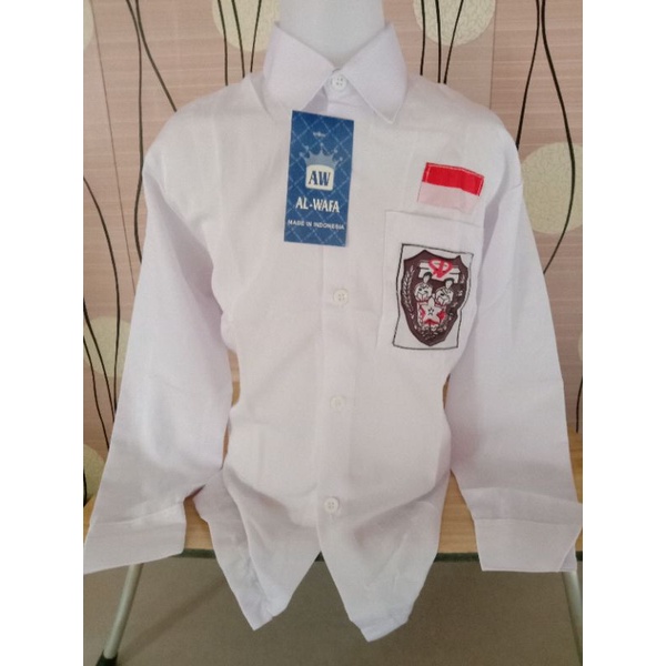 (SERAGAM SEKOLAH)/BAJU PUTIH MERK ALWAFA LENGAN PANJANG/BAJU PUTIH TYSU ALWAFA