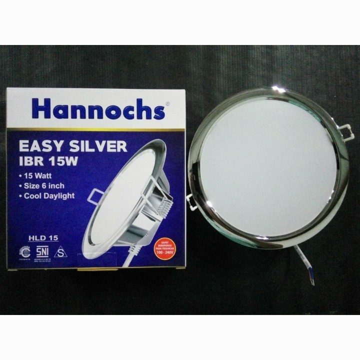 LAMPU Hannochs Downlight LED Easy IBR Silver 7 Watt - 15 WATT