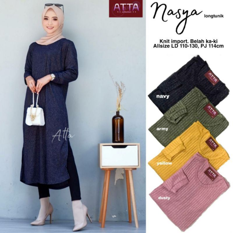 Almira Tunik - Tunik Knit Rajut LD104+ / Nasya Tunik / R.10 -  279-6156