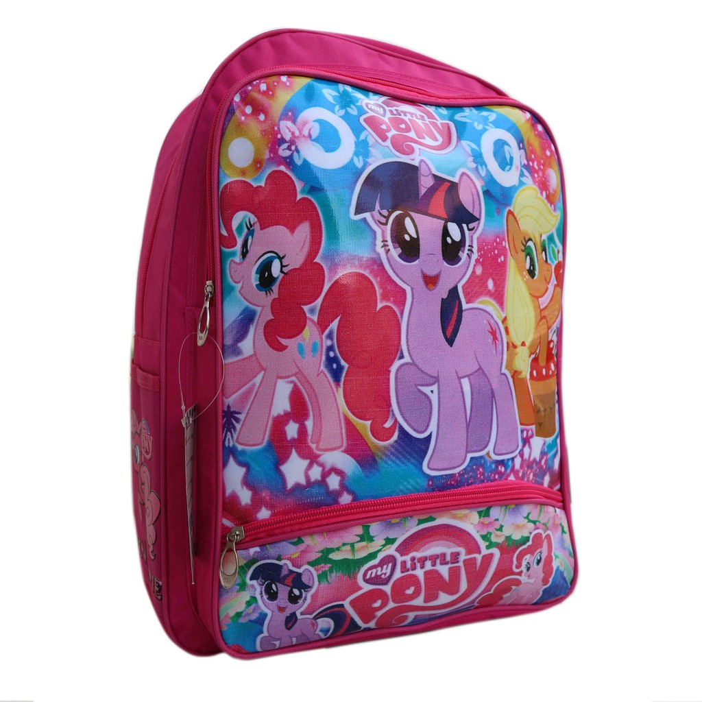 Ransel Punggung Anak Cewek Perempuan Tas Sekolah Cewe TK SD Little Pony Pink Ungu Murah Meriah Bagus