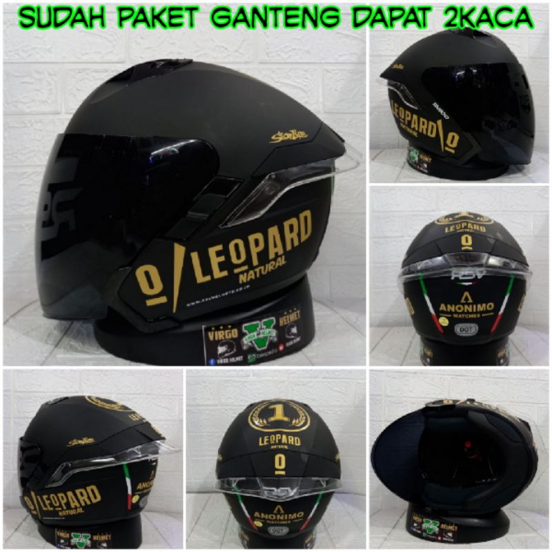 RSV SV300 BLACK DOFF PAKET GANTENG (STIKER LEOPARD) ORIGINAL SNI (ongkir termurah 2kg)
