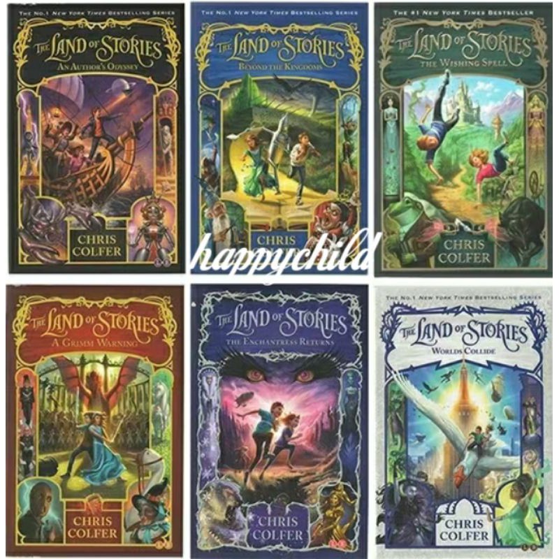 6 books the land of stories  by Chris Colfer uku import/buku anak/happychild