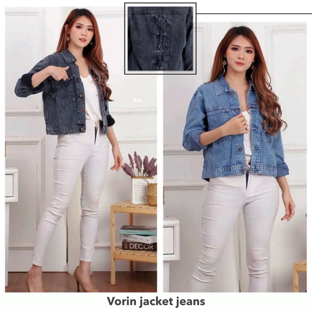 Vorin jacket jeans wanita by Genijeans