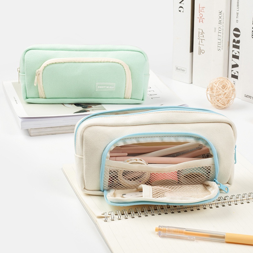 

AGOEE-Pencil Cases For Girls Kawaii Stationery Trousse Scolaire Canvas Pencil Bag Estojo Escolar Big Ast00