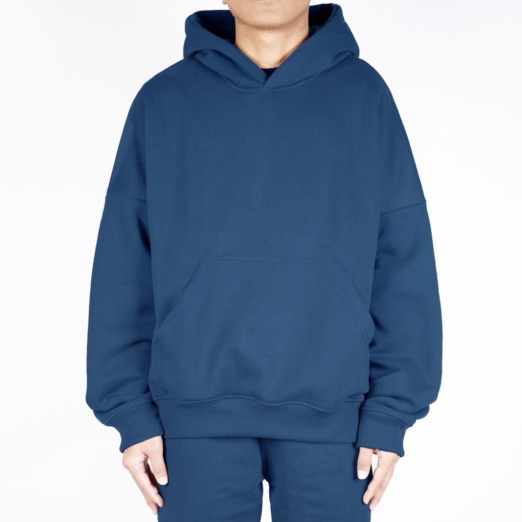 Oversized Boxy Hoodie Storm Blue