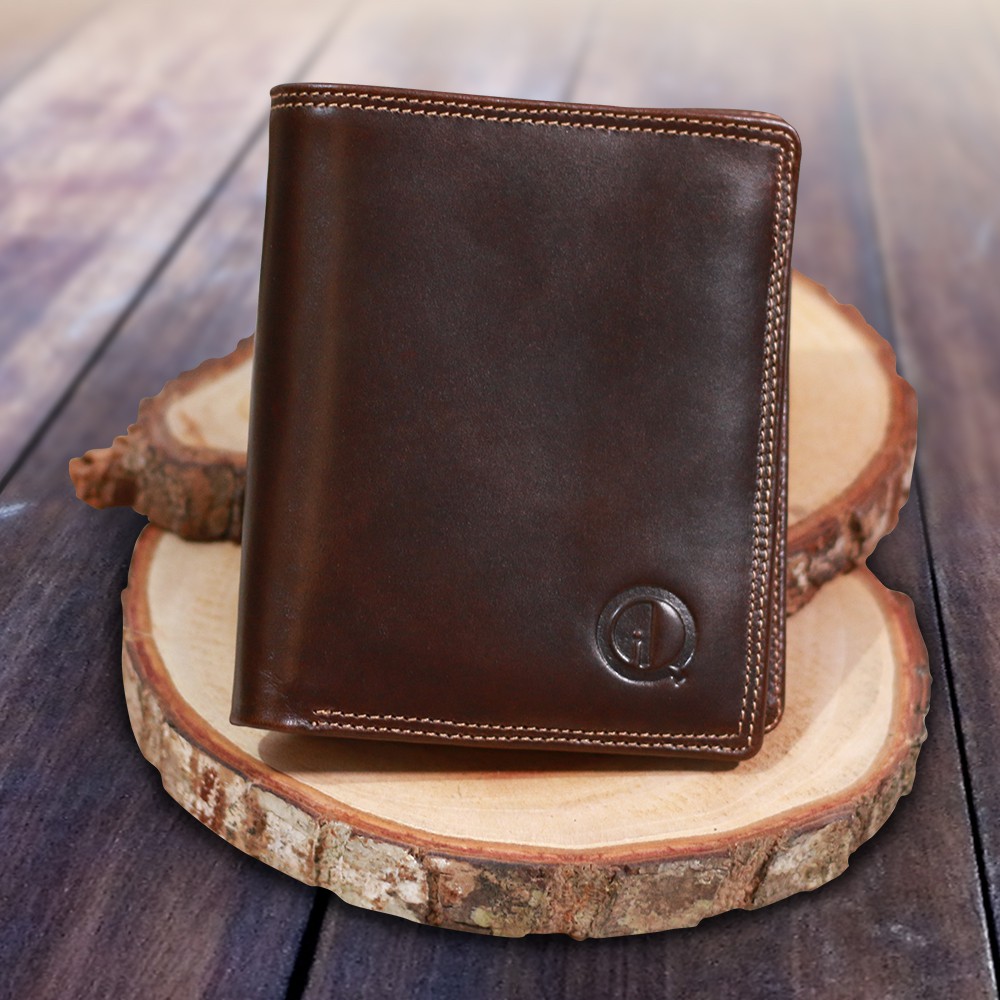 EVREN PREMIUM WALLET - DOMPET KULIT LIPAT PRIA SLIM 15 SLOT ATM EKSKLUSIF ORIGINAL QI LEATHER BAHAN KULIT SAPI BERKUALITAS BONUS BOX DOMPET