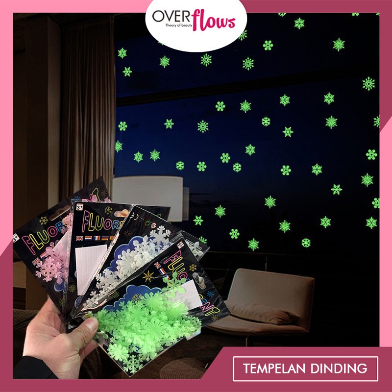 OVERFLOWS ID Tempelan Stiker Dinding  Glow in The Dark 