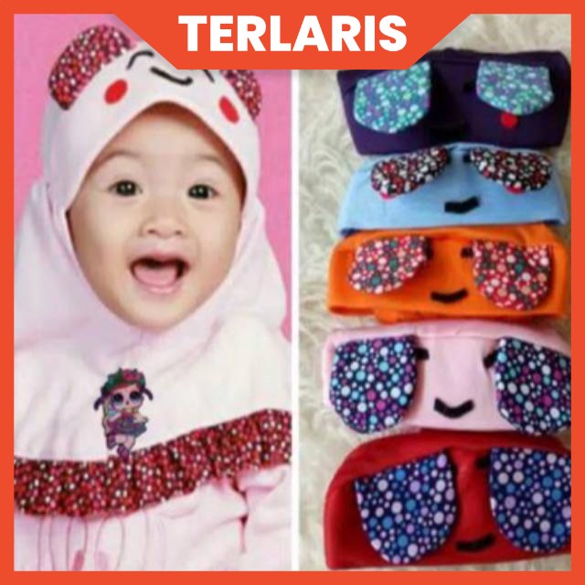 JILBAB ANAK &amp; BAYI LUCU LOL LED MUSIK 0-2 TAHUN UNYIL / HIJAB ANAK BAYI KARAKTER LUCU