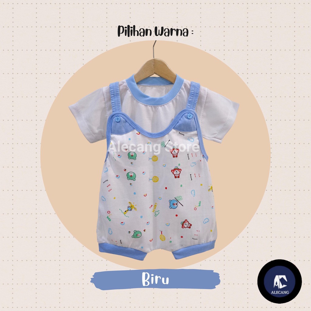 BAJU BAYI OVERALL / BAJU KODOK TRALALA KAOS KATUN